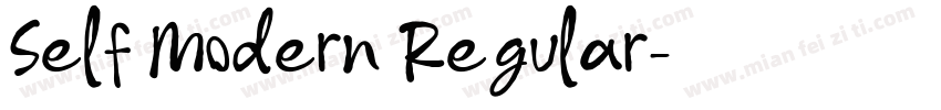 Self Modern Regular字体转换